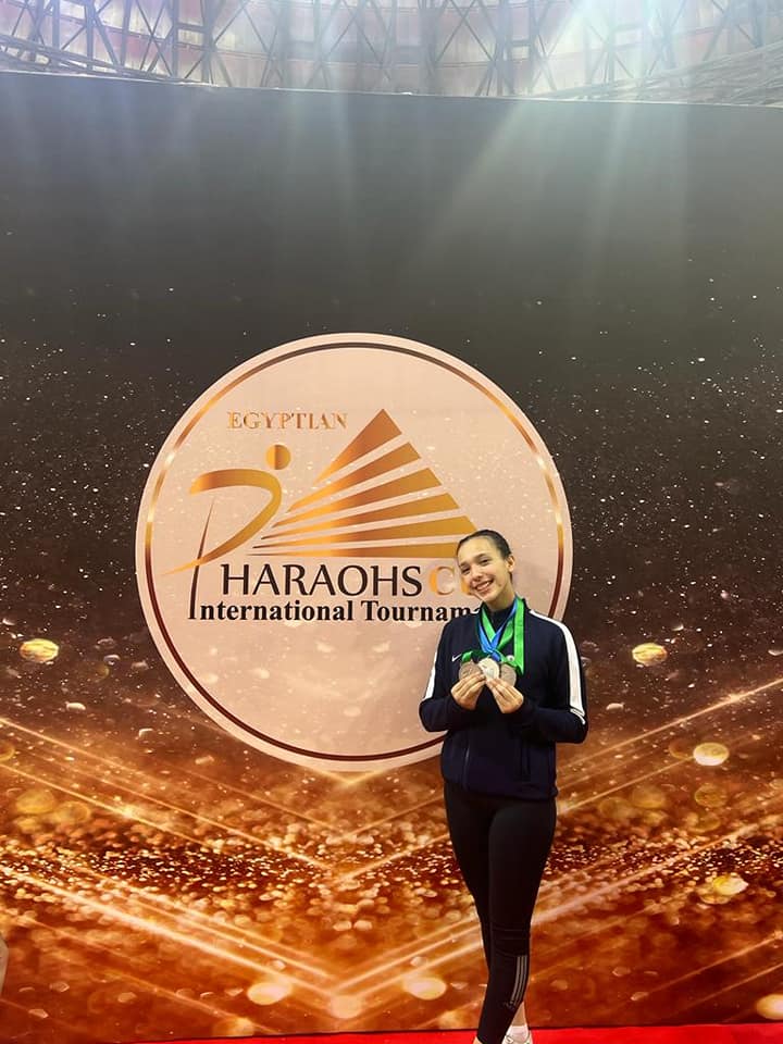 Congratulations!!!!  Joudy Mohamed Saad won  2 bronze medals  in the Trio &amp; the general singles , and a silver medal in the duet in Egyptian Pharaohs international tournament Championship